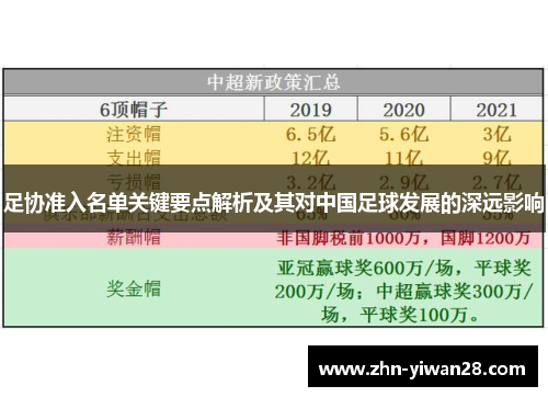 足协准入名单关键要点解析及其对中国足球发展的深远影响